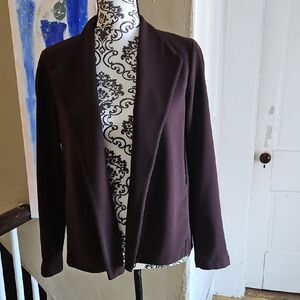 Eileen Fisher Open Blazer In Chocolate Brown, Pristine Cond.